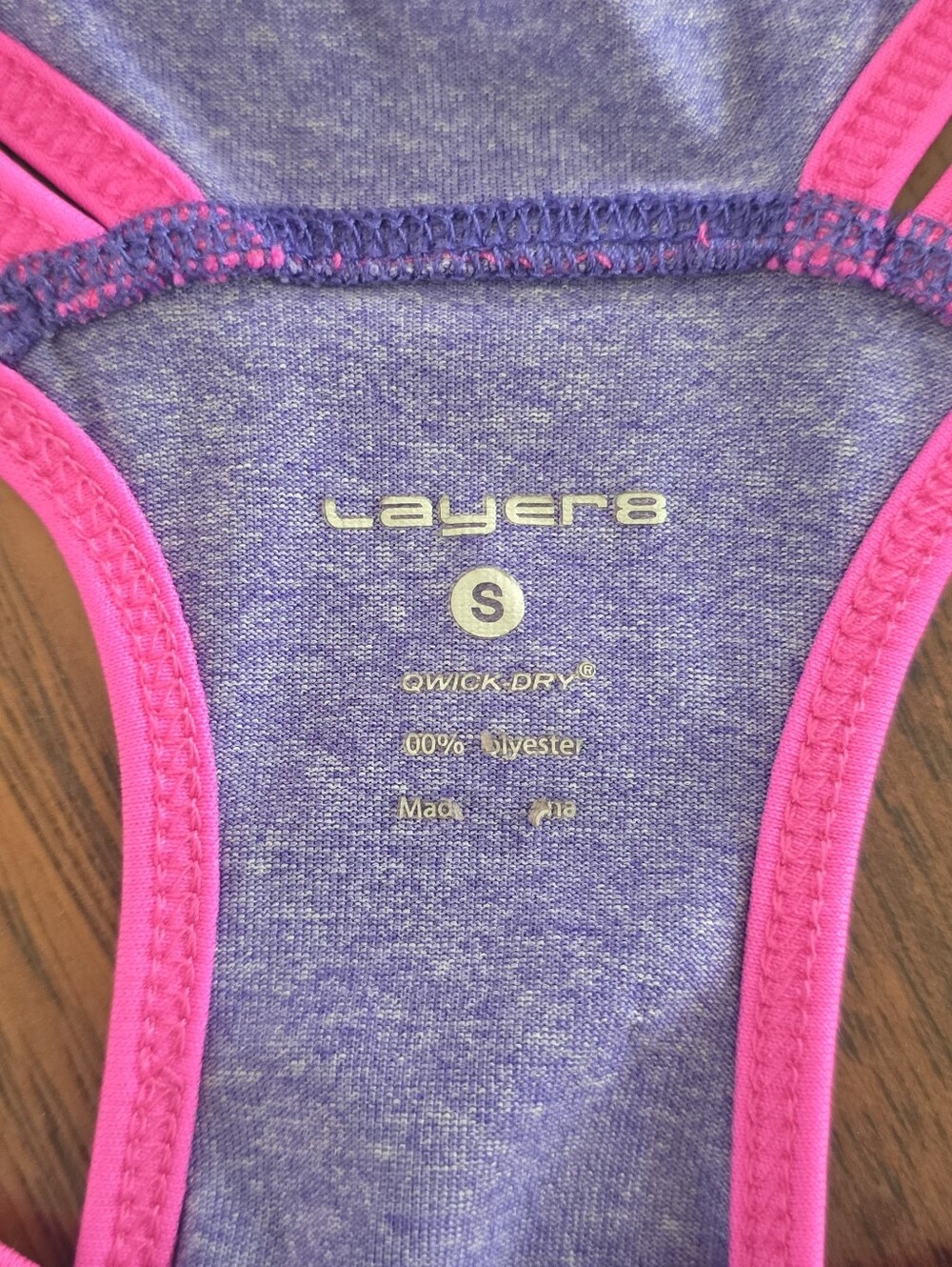 Layer 8 Double-Strap Tank Tops in Coral and Periwinkle Blue. Size Small - Picture 3 of 3